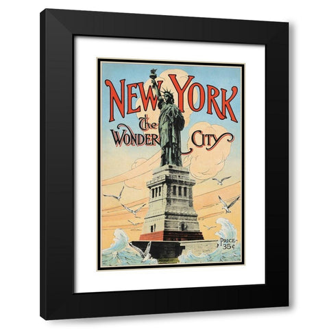 New York; The Wonder City, 1902 Black Modern Wood Framed Art Print with Double Matting by Underhill, Irving