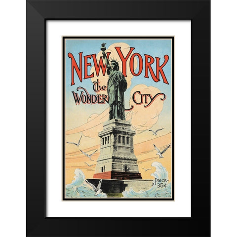 New York; The Wonder City, 1902 Black Modern Wood Framed Art Print with Double Matting by Underhill, Irving