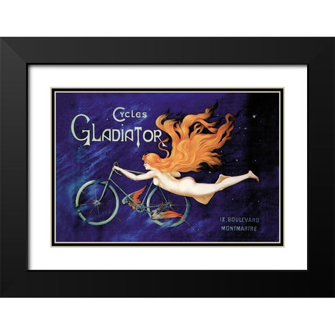 Cycles Gladiator, 1895 Black Modern Wood Framed Art Print with Double Matting by Unknown