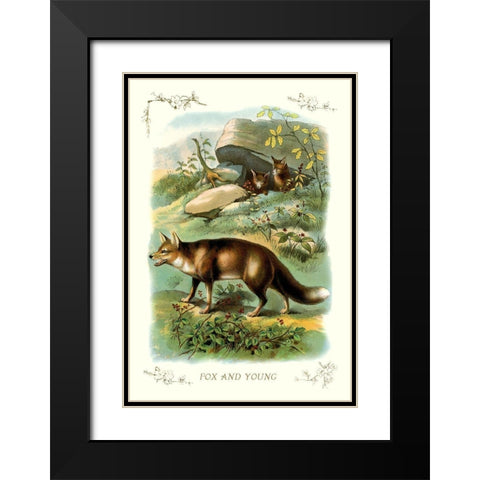 Fox and Young, 1900 Black Modern Wood Framed Art Print with Double Matting by Unknown