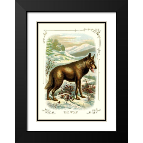 The Wolf, 1900 Black Modern Wood Framed Art Print with Double Matting by Unknown
