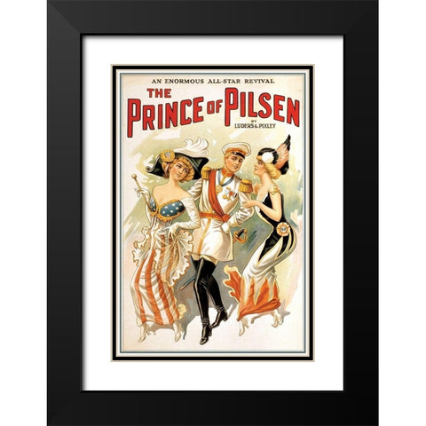 The Prince of Pilsen, 1900 Black Modern Wood Framed Art Print with Double Matting by Unknown