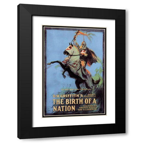 The Birth of a Nation, 1915 Black Modern Wood Framed Art Print with Double Matting by Unknown