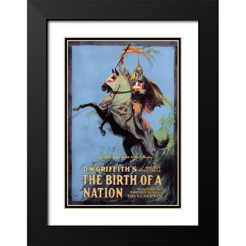 The Birth of a Nation, 1915 Black Modern Wood Framed Art Print with Double Matting by Unknown