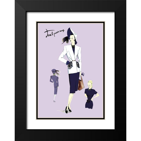 Dressy Suit with Hat, 1947 Black Modern Wood Framed Art Print with Double Matting by Unknown