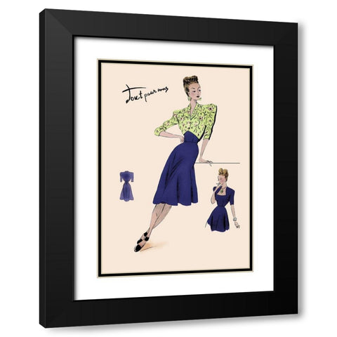 Style for Every Day, 1947 Black Modern Wood Framed Art Print with Double Matting by Unknown