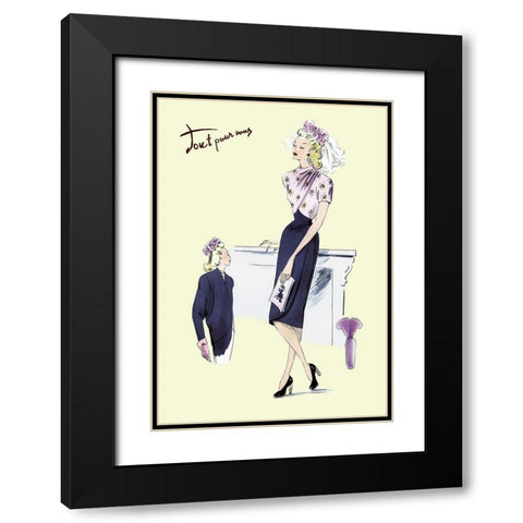 Style for your Special Day, 1947 Black Modern Wood Framed Art Print with Double Matting by Unknown