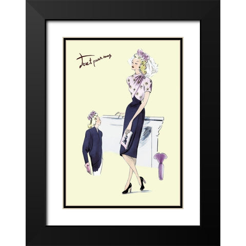 Style for your Special Day, 1947 Black Modern Wood Framed Art Print with Double Matting by Unknown