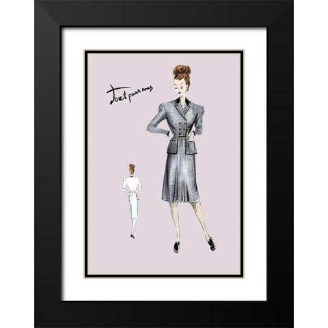 Smart Indigo Suit, 1947 Black Modern Wood Framed Art Print with Double Matting by Unknown