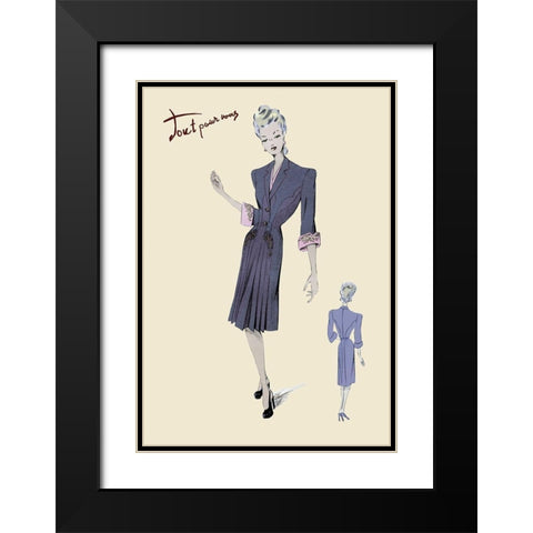Conservative Suit Dress, 1947 Black Modern Wood Framed Art Print with Double Matting by Unknown