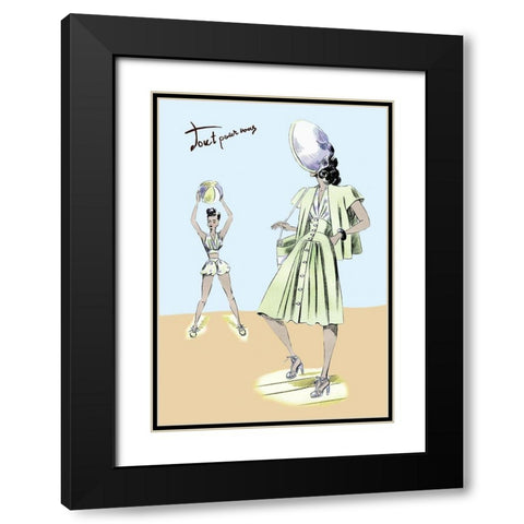 Sundress and Bathing Suit, 1947 Black Modern Wood Framed Art Print with Double Matting by Unknown