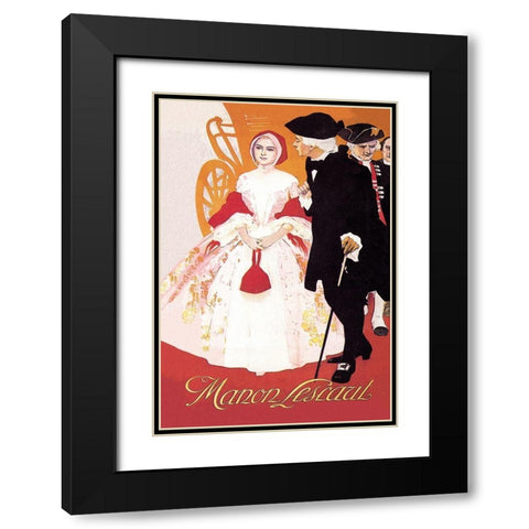 Manon Lescaut Black Modern Wood Framed Art Print with Double Matting by Unknown