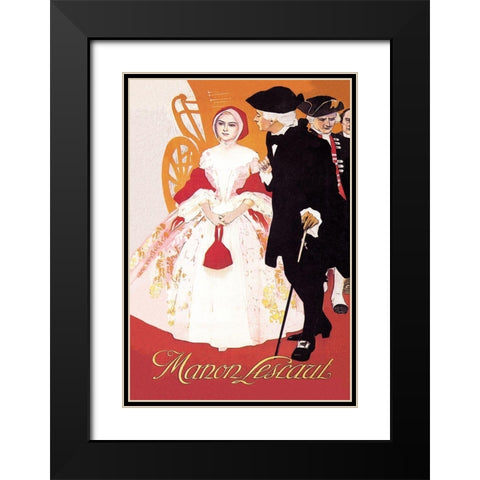 Manon Lescaut Black Modern Wood Framed Art Print with Double Matting by Unknown