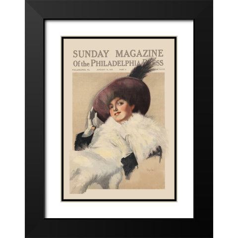 Sunday Magazine of the Philadelphia Press Black Modern Wood Framed Art Print with Double Matting by Unknown