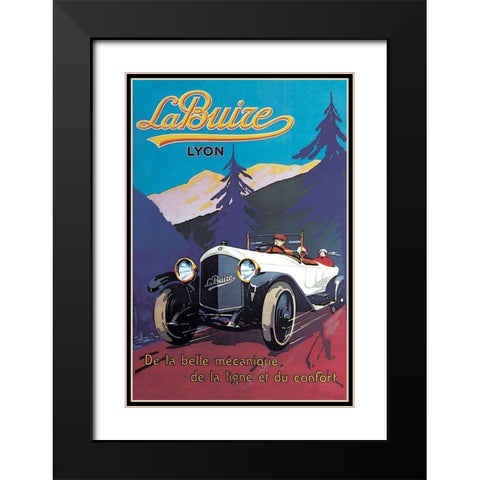 LaBuize Black Modern Wood Framed Art Print with Double Matting by Unknown