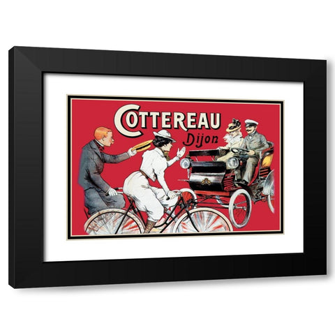 Cottereau Dijon Black Modern Wood Framed Art Print with Double Matting by Unknown
