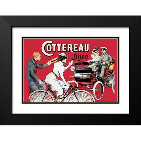 Cottereau Dijon Black Modern Wood Framed Art Print with Double Matting by Unknown