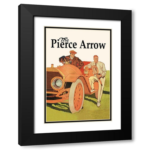 The Pierce-Arrow Black Modern Wood Framed Art Print with Double Matting by Unknown