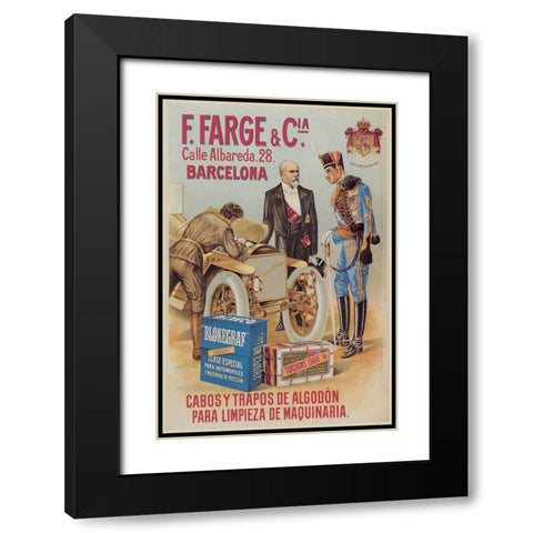 F. Farge Black Modern Wood Framed Art Print with Double Matting by Unknown