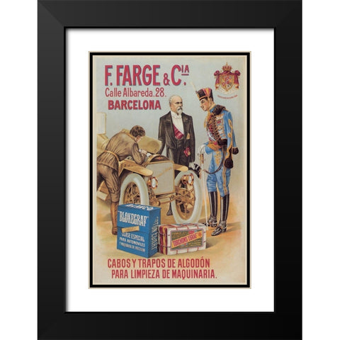 F. Farge Black Modern Wood Framed Art Print with Double Matting by Unknown