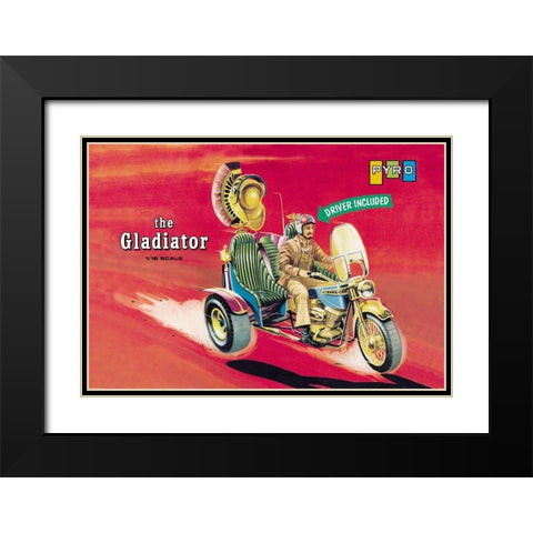 The Gladiator - Driver Included Black Modern Wood Framed Art Print with Double Matting by Unknown