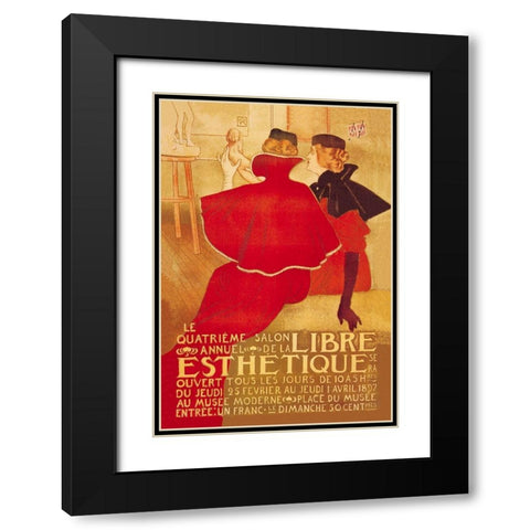 La Libre Esthetique Black Modern Wood Framed Art Print with Double Matting by Rysselberghe, Theodore Van
