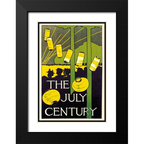 The July Century, 1895 Black Modern Wood Framed Art Print with Double Matting by Woodbury, Charles H.
