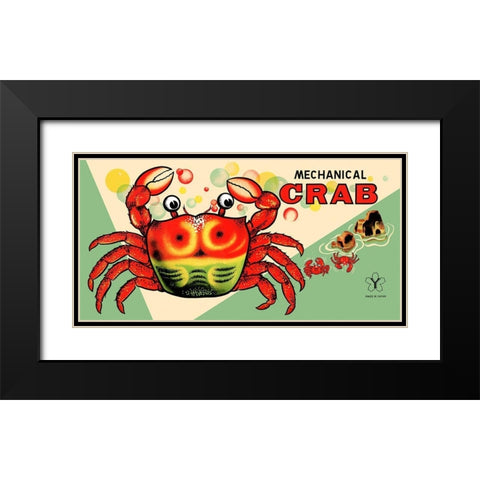 Mechanical Crab Black Modern Wood Framed Art Print with Double Matting by Retrobot