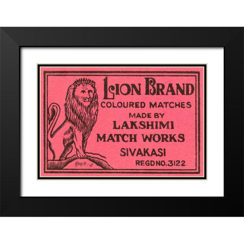 Lion Brand Coloured Matches Black Modern Wood Framed Art Print with Double Matting by Phillumenart