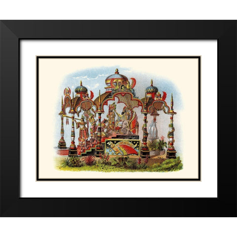 Knighthood - Mardi Gras Parade Float Design Black Modern Wood Framed Art Print with Double Matting by Unknown