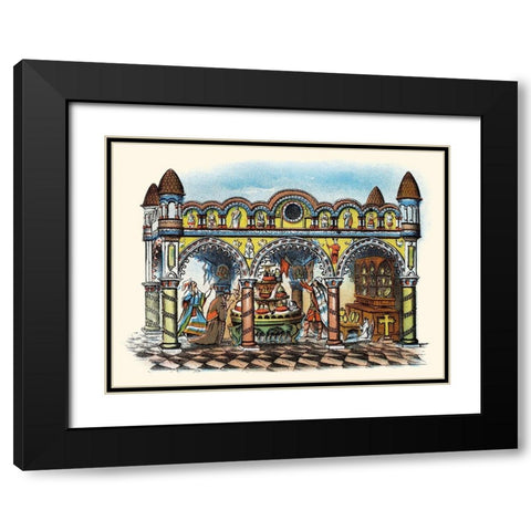 The Rape of the Crowns Black Modern Wood Framed Art Print with Double Matting by Unknown