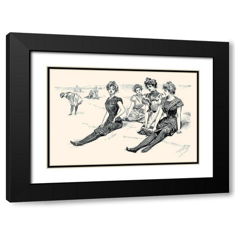 Picturesque America Black Modern Wood Framed Art Print with Double Matting by Gibson, Charles Dana