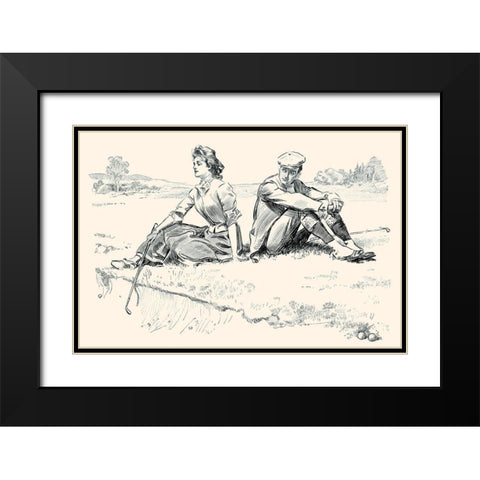 A Little Incident Black Modern Wood Framed Art Print with Double Matting by Gibson, Charles Dana