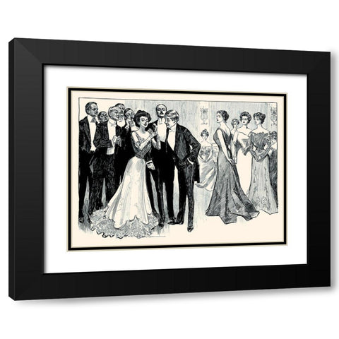 The Race is Not Always to the Beautiful Black Modern Wood Framed Art Print with Double Matting by Gibson, Charles Dana