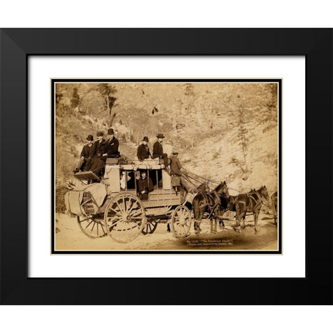 Deadwood Coach Black Modern Wood Framed Art Print with Double Matting by Grabill, John C.H.
