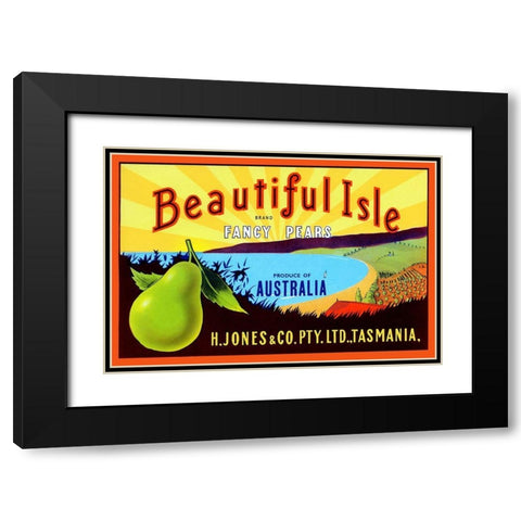 Beautiful Isle Brand Fancy Pears Black Modern Wood Framed Art Print with Double Matting by Unknown