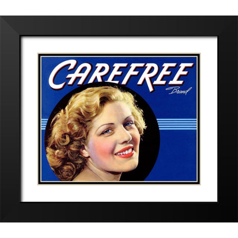 Carefree Black Modern Wood Framed Art Print with Double Matting by Unknown