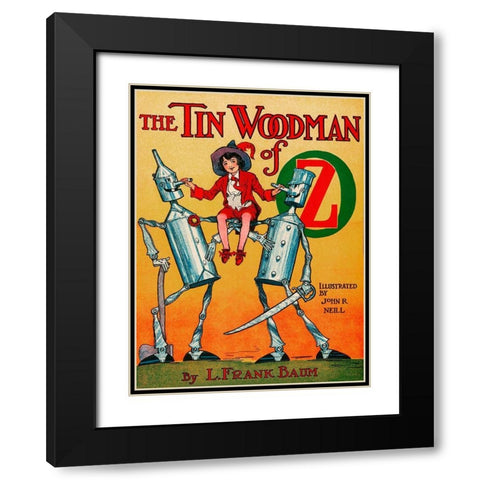 Tin Woodsman of Oz Black Modern Wood Framed Art Print with Double Matting by Neill, John R.