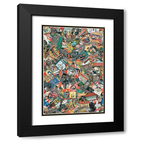 Cast Iron Mechanical Banks 2 Black Modern Wood Framed Art Print with Double Matting by Jones, Bill