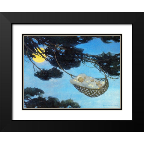 Boy in Hassoc Tree Black Modern Wood Framed Art Print with Double Matting by Smith, Jesse Willcox