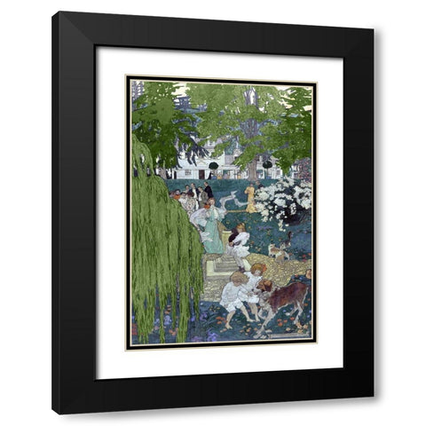 Life was made for love and cheer Black Modern Wood Framed Art Print with Double Matting by Green Elizabeth Shippen