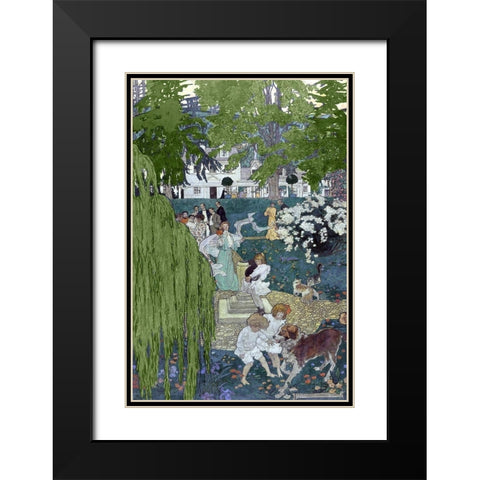 Life was made for love and cheer Black Modern Wood Framed Art Print with Double Matting by Green Elizabeth Shippen