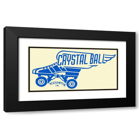 Crystal Ball Black Modern Wood Framed Art Print with Double Matting by Retrorollers