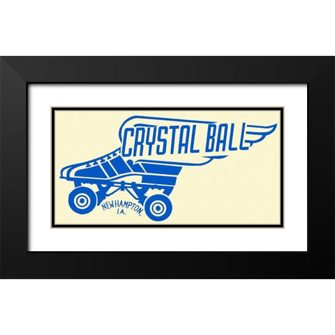 Crystal Ball Black Modern Wood Framed Art Print with Double Matting by Retrorollers