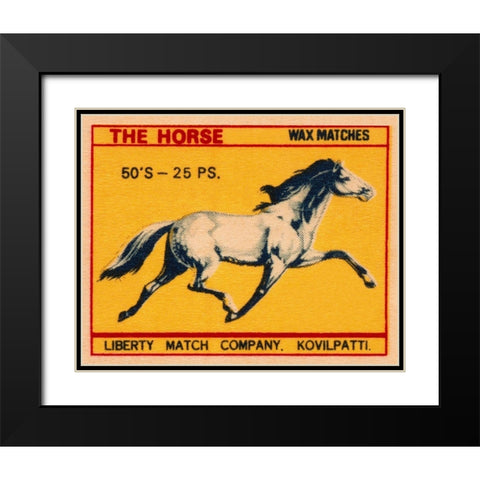 The Horse Matches Black Modern Wood Framed Art Print with Double Matting by Phillumenart