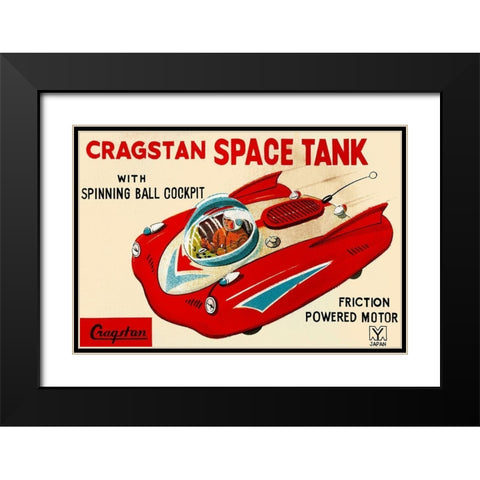 Cragstan Space Tank Black Modern Wood Framed Art Print with Double Matting by Retrotrans