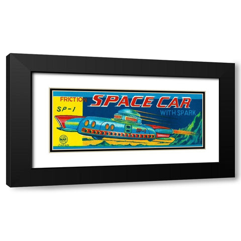 SP-1 Friction Space Car Black Modern Wood Framed Art Print with Double Matting by Retrotrans