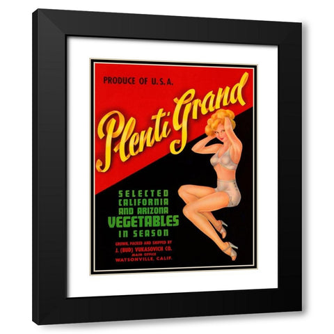 Plenti Grand Black Modern Wood Framed Art Print with Double Matting by Retrolabel
