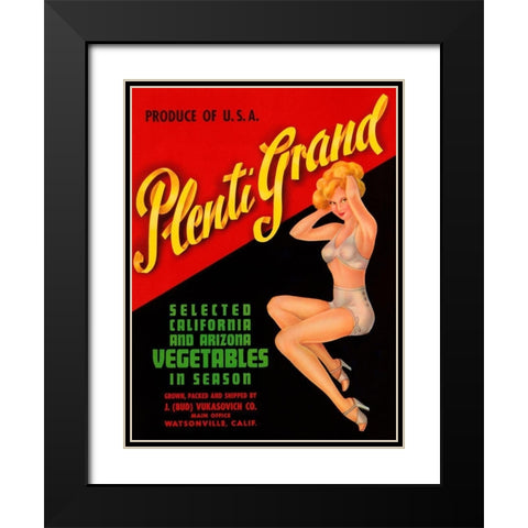 Plenti Grand Black Modern Wood Framed Art Print with Double Matting by Retrolabel