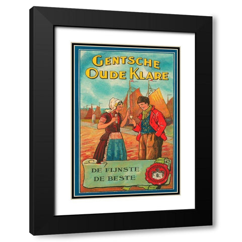 Gentsche Oude Klare Black Modern Wood Framed Art Print with Double Matting by Retrolabel